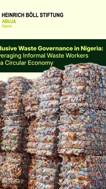 An image of waste collection with text.